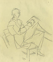 Fritz Baumann - Fritz Baumann beim Zeichnen